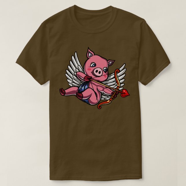 Gris Valentines day Cupid T Shirt (Design framsida)