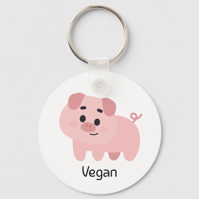 Gris Vegan Nyckelring (Framsida)