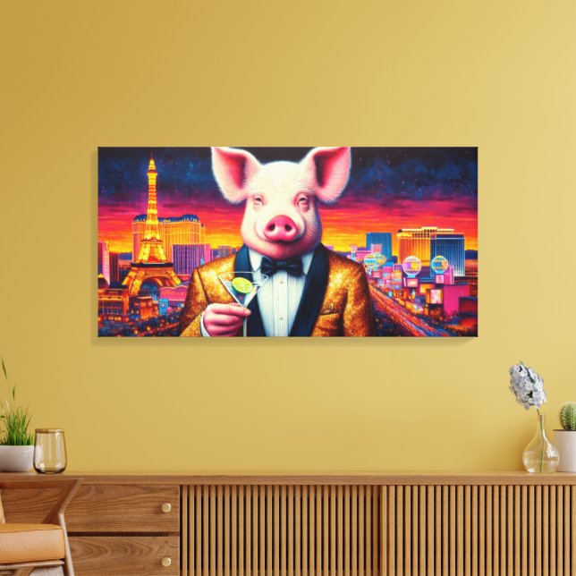 GRIS-VEGAS NIGHTLIFE 7 CANVASTRYCK (Insitu (Vardagsrum))