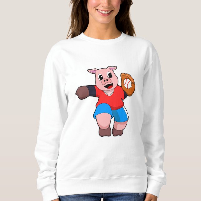 Gris vid Baseball med baskiska handskar T Shirt (Framsida)