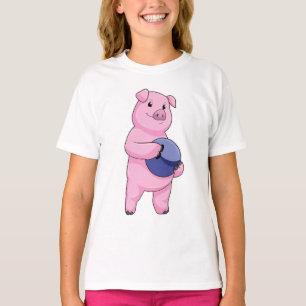 Gris vid Bowling med Bowling ball T Shirt