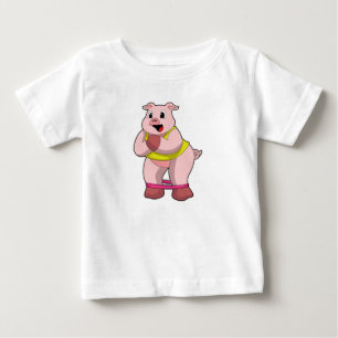 Gris vid Fitness med gummiband T Shirt
