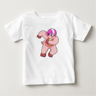 Gris vid fotbollsportsport t shirt