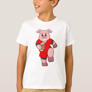 Gris vid fotbollsportsport t shirt