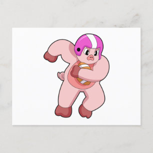 Gris vid fotbollsportsport vykort