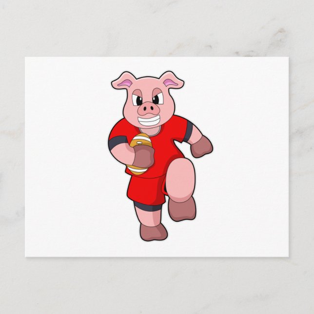 Gris vid fotbollssport vykort (Framsida)