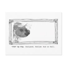 "Gris" vid grisen. Unsigned. Lera på väggen