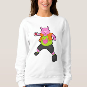 Gris vid Handball-spelare med handboll T Shirt