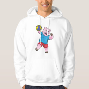 Gris vid Handball-sport Hoodie