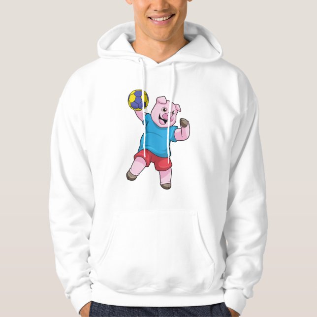 Gris vid Handball-sport Hoodie (Framsida)