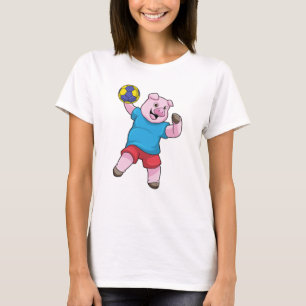 Gris vid Handball-sport T Shirt