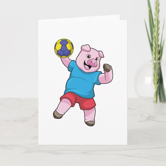 Gris vid handboll kort (Framsida)