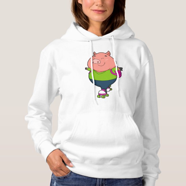 Gris vid Inline-skridskor med rullskridskor T Shirt (Framsida)