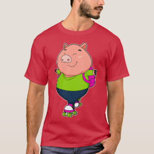 Gris vid Inline-skridskor med rullskridskor T Shirt