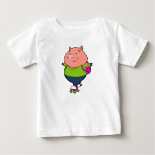 Gris vid Inline-skridskor med rullskridskor T Shirt