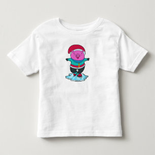 Gris vid isfärdsskidor med isskal och hatt t shirt