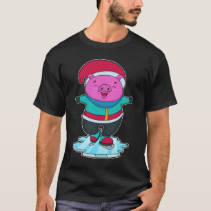 Gris vid isfärdsskidor med isskal och hatt t shirt