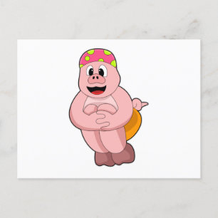 Gris vid jumpning till Vatten Vykort