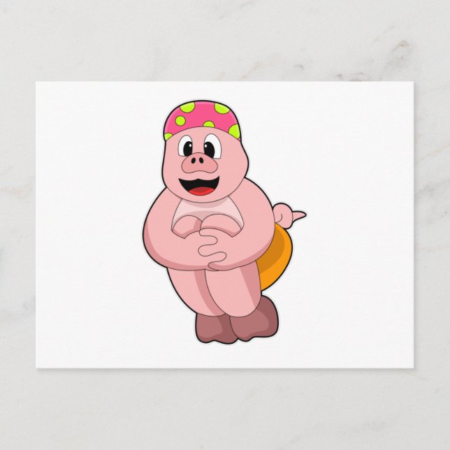 Gris vid jumpning till Vatten Vykort (Framsida)