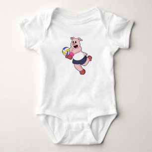 Gris vid Volleyball Sports T Shirt