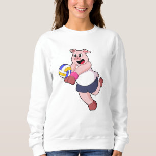 Gris vid Volleyball Sports T Shirt
