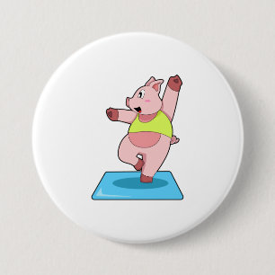 Gris vid Yoga Fitness Knapp