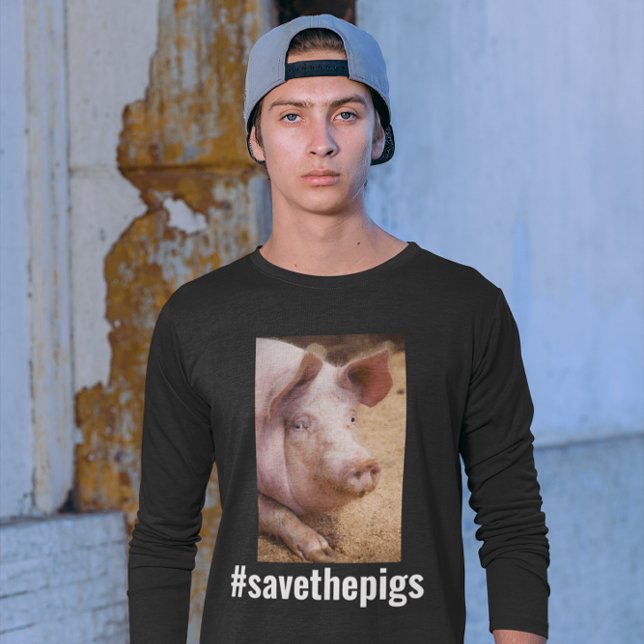 GRIS VIGILS, VEGAN SPARA GRISAR TEES T SHIRT (Skapare uppladdad)