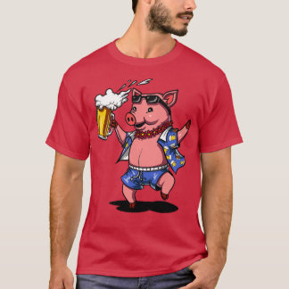 Gris Vin som dricker Älskare Funny Farm Gris T Shirt