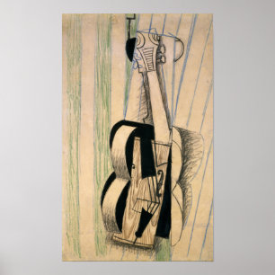 Gris - Violin Hängande På En Vägg Poster