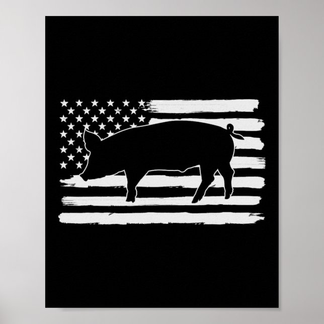 Grisar 4 juli USA flagga USA Poster (Framsidan)