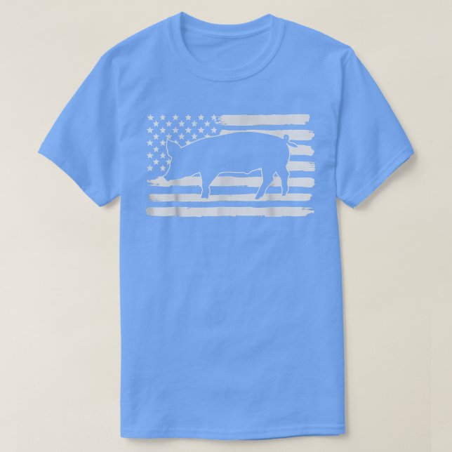 Grisar 4 juli USA flagga USA T Shirt (Design framsida)