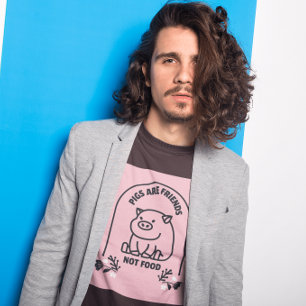 GRISAR ÄR VÄNNER SOM INTE ÄR LIVSMEDELSVEGAN GRIS T SHIRT