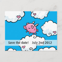 grisar flyger save the date vykort