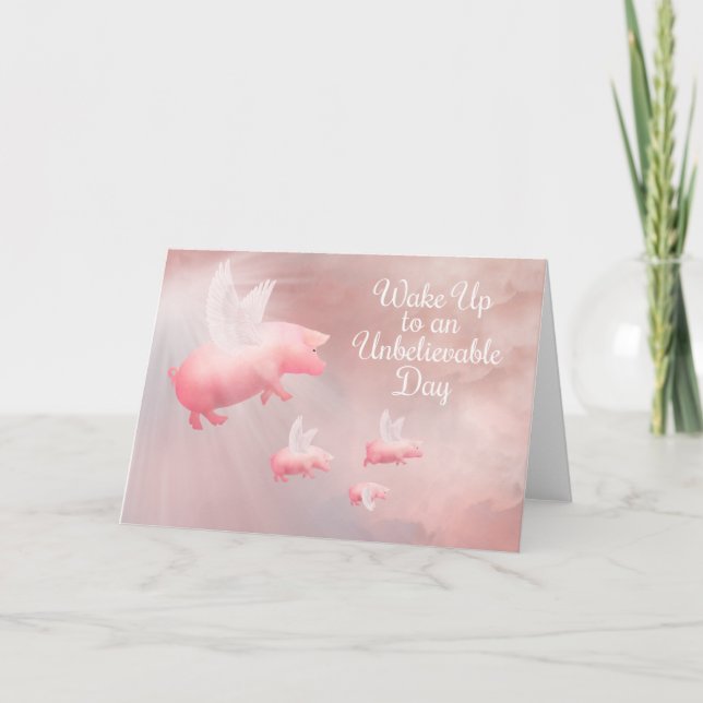 Grisar flygkort för en otrolig dag kort (Framsida)