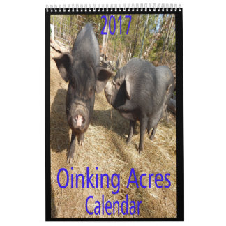 Grisar för Oinking tunnlandkortkort Kalender