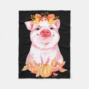 Grisar för populär Cute Gris Blommigt, höstfälla l Fleecefilt