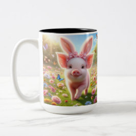 Grisar i Bunny Öron Två-Tonad Mugg