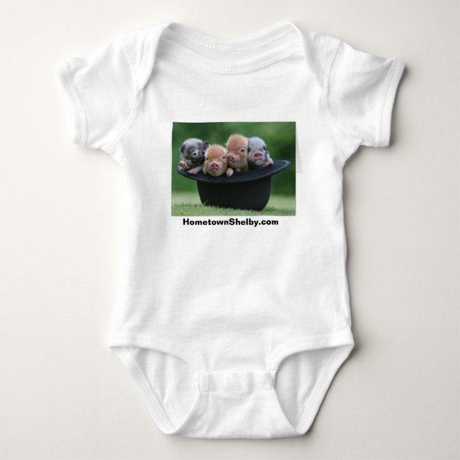 Grisar i en Hat Baby-bokostym T Shirt (Framsida)