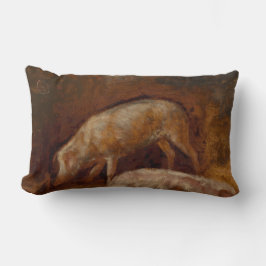 Grisar i en stabil (djurart) lumbarkudde