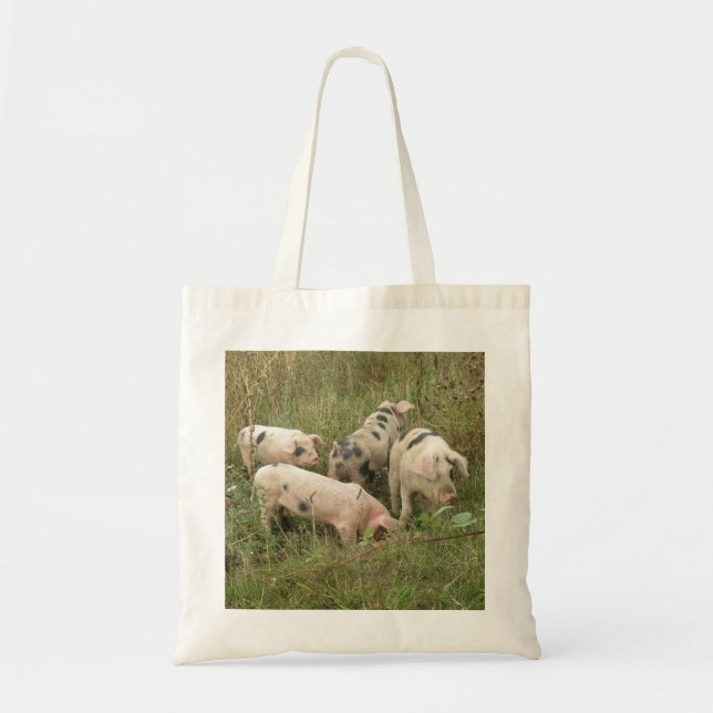 Grisar i Fält Tote Bag Tygkasse (Framsidan)