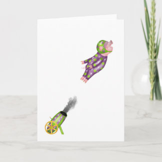 Grisar kan flyga hälsning-kort kort