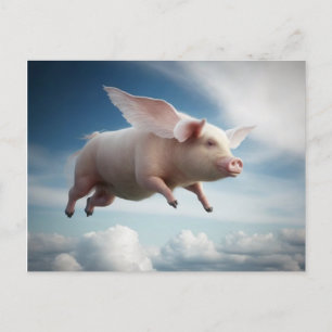 Grisar kommer att flyga! vykort