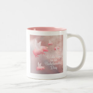 Grisar, två-tonkaffe Mugg, en otrolig dag Två-Tonad Mugg