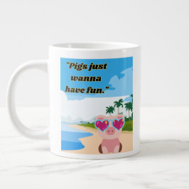 grisar vill ha roligt jumbo mugg