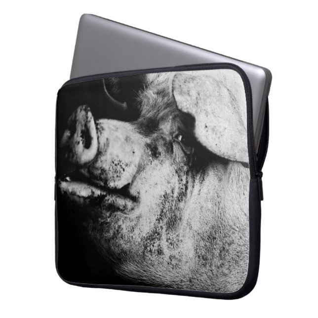 grisarens porträtt laptop fodral (Framsidan Vänster)