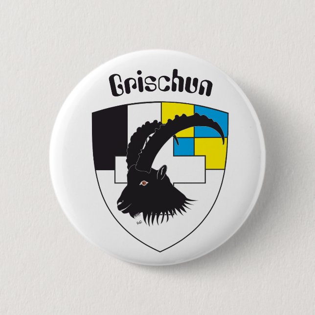Grischun Svizra Button Knapp (Framsida)