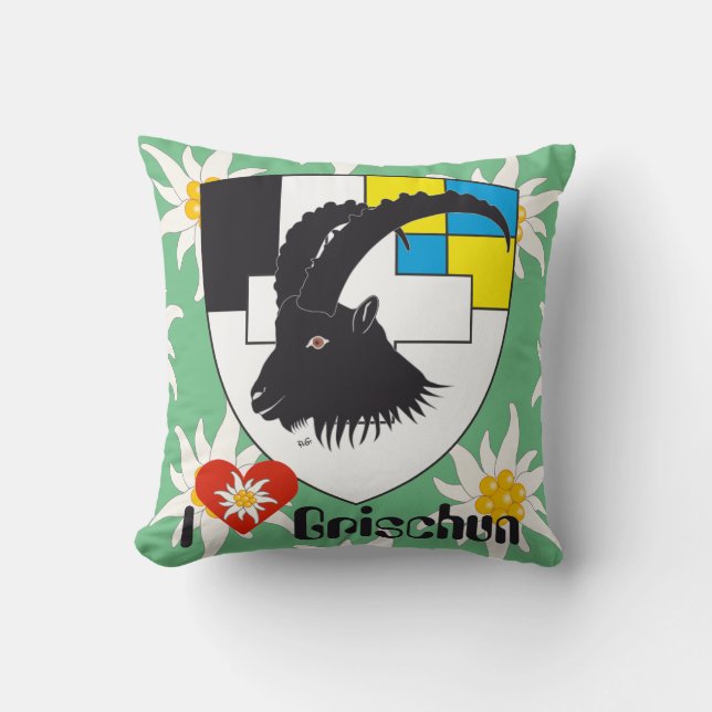 Grischun Svizra Kissen Kudde (Framsida)