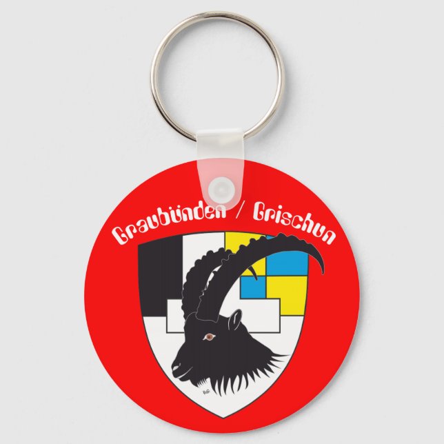 Grischun Svizra Schlüsselanhänger Nyckelring (Framsida)