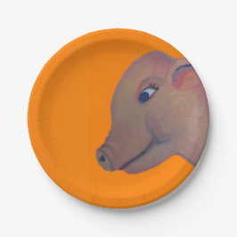 grisen på orangepapper pläterar