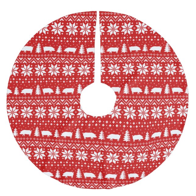 Grisen Silhouettes jultröjamönster Julgransmatta Borstad Polyester (Framsidan)